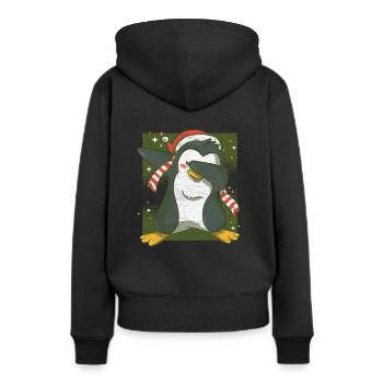 Christmas Christmassy Penguin Dabbing Gift - Women’s Premium Organic Hoodie - black - Back - Julia (174cm)