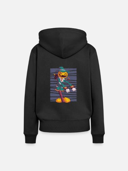 Halloween - Frauen Premium Bio Hoodie - Schwarz