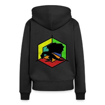 Maerchen Drache Mythologie Asien Fabelwesen Dragon - Frauen Premium Bio Hoodie - Schwarz - Hinten - Julia (174cm)