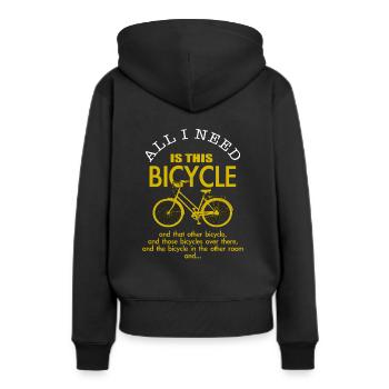Vélo Vélo Vélo Tour Vélo Vélo - Sweat à capuche Premium bio Femme - noir - Dos - Julia (174cm)