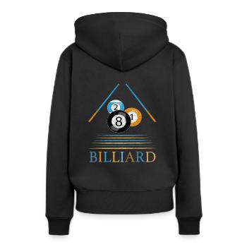 Billard billard snooker queue billiard 8-Ball - Sweat à capuche Premium bio Femme - noir - Dos - Julia (174cm)