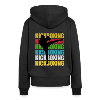 Kick-Boxing Kick-Boxing - Sweat à capuche Premium bio Femme - noir - Dos - Julia (174cm)
