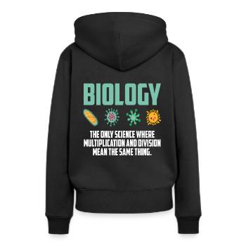 Wissenschaft Biologie Biologe biologisch Lehrer - Frauen Premium Bio Hoodie - Schwarz - Hinten - Julia (174cm)