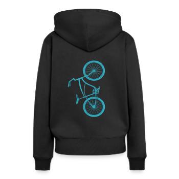Vélo Vélo Vélo Courier Vélo Vélo - Sweat à capuche Premium bio Femme - noir - Dos - Julia (174cm)