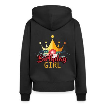 Anniversaire Anniversaire Anniversaire Fille - Sweat à capuche Premium bio Femme - noir - Dos - Julia (174cm)