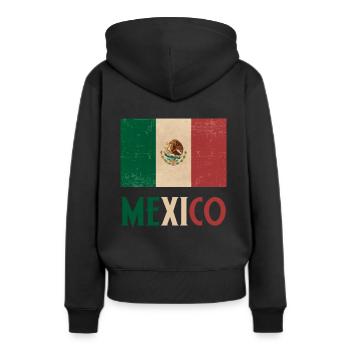 Drapeau mexicain pays racines mexicain mexicain - Sweat à capuche Premium bio Femme - noir - Dos - Julia (174cm)