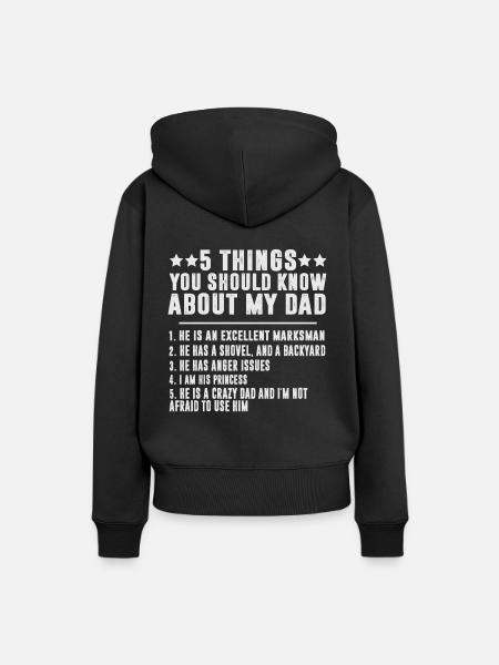 father and daughter - Women’s Premium Organic Hoodie - black