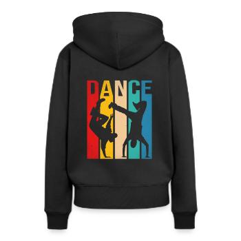 Retro Tänzer Tanzen Breakdancing Bboy Breakdancer - Frauen Premium Bio Hoodie - Schwarz - Hinten - Julia (174cm)