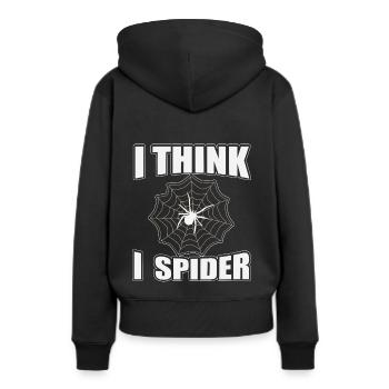 Lustiger Denglisch Spruch Denglisch Sprüche - Frauen Premium Bio Hoodie - Schwarz - Hinten - Julia (174cm)