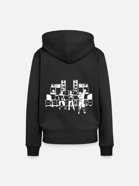 soundsystem - Frauen Premium Bio Hoodie - Schwarz
