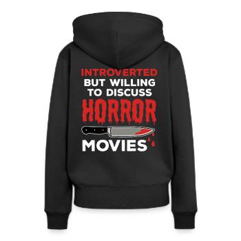 Dicton d’horreur pour les fans de films d’horreur - Sweat à capuche Premium bio Femme - noir - Dos - Julia (174cm)