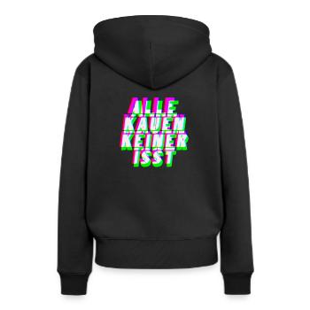 mâcher personne ne mange club techno mdma cadeau edm - Sweat à capuche Premium bio Femme - noir - Dos - Julia (174cm)