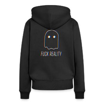 Baise réalité drogue pièces rave mdma cadeau lsd - Sweat à capuche Premium bio Femme - noir - Dos - Julia (174cm)
