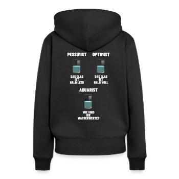 Aquarium Wasserwerte geschenk hobby lustig spruch - Frauen Premium Bio Hoodie - Schwarz - Hinten - Julia (174cm)