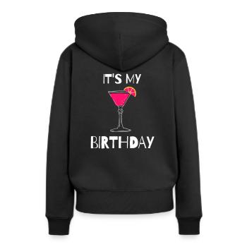 Fête d’anniversaire club fête club - Sweat à capuche Premium bio Femme - noir - Dos - Julia (174cm)
