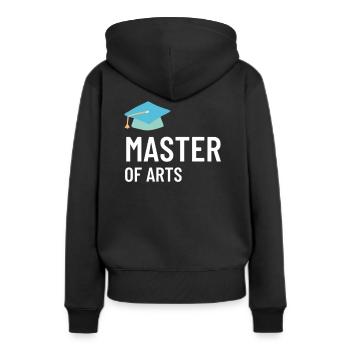 Master of Arts abschluss studieren uni thesis - Frauen Premium Bio Hoodie - Schwarz - Hinten - Julia (174cm)