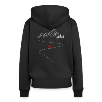 einkaufswagen einzelhandel einkaufen lustig humor - Frauen Premium Bio Hoodie - Schwarz - Hinten - Julia (174cm)