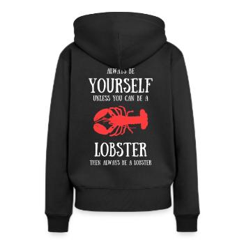 crab lobster cadeau de crustacé de mer naturel - Sweat à capuche Premium bio Femme - noir - Dos - Julia (174cm)