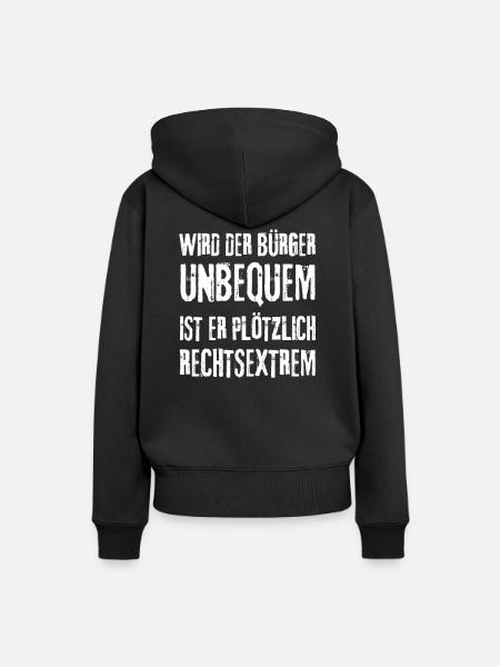 Freiheit grundrechte demo grundgesetz wahl politik - Frauen Premium Bio Hoodie - Schwarz