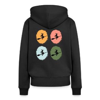 Sorcières, Sorcière Drôle, Amoureux Des Sorcières, Mystique - Sweat à capuche Premium bio Femme - noir - Dos - Julia (174cm)