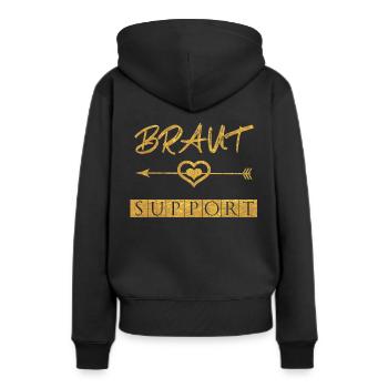 Braut - Frauen Premium Bio Hoodie - Schwarz - Hinten - Julia (174cm)