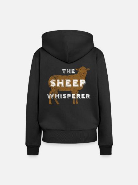 SHEEP Whisperer Vintage Geschenk für Farm Lamb Lover - Frauen Premium Bio Hoodie - Schwarz