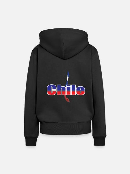 Chile - Frauen Premium Bio Hoodie - Schwarz