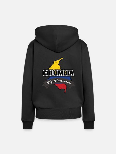 Kolumbien - Frauen Premium Bio Hoodie - Schwarz