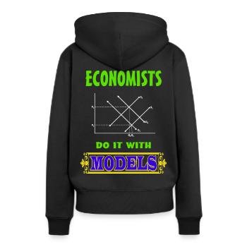 Économiste - Économie - Économie - Économie d'entreprise Économie - Sweat à capuche Premium bio Femme - noir - Dos - Julia (174cm)