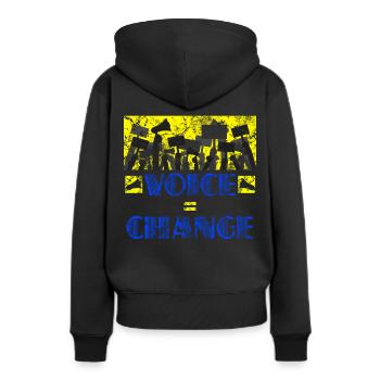 Élections des politiciens et des politiciens - Sweat à capuche Premium bio Femme - noir - Dos - Julia (174cm)