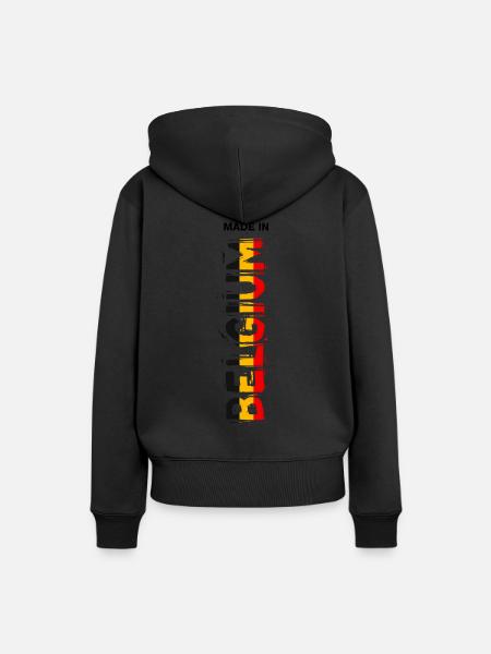 Belgien - Frauen Premium Bio Hoodie - Schwarz