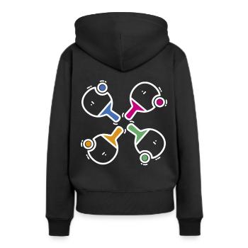 Tischtennis - Ping Pong - Pingpong - Frauen Premium Bio Hoodie - Schwarz - Hinten - Julia (174cm)