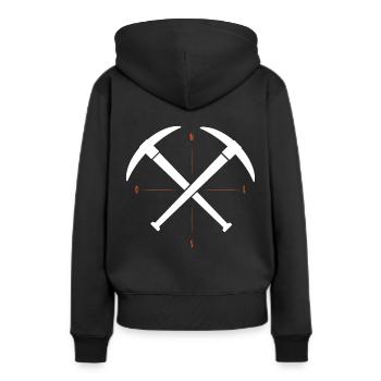 Solidarité des mineurs des mines - Sweat à capuche Premium bio Femme - noir - Dos - Julia (174cm)