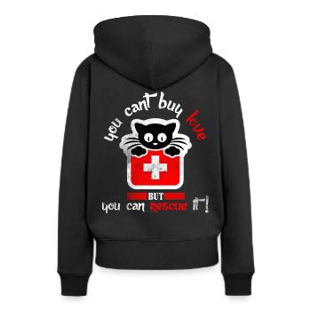 Tierheim Tierpfleger Umweltschutz - Frauen Premium Bio Hoodie - Schwarz - Hinten - Julia (174cm)