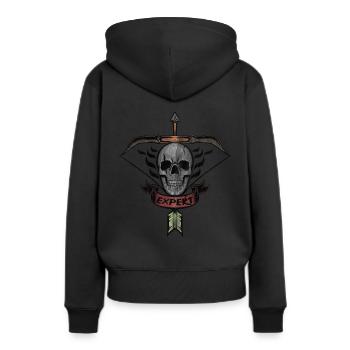 Pfeil und Bogenschiessen Armbrust Geschenk - Frauen Premium Bio Hoodie - Schwarz - Hinten - Julia (174cm)