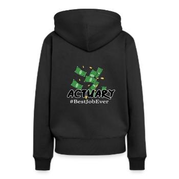 Actuuar chiffres finances assurance cadeau - Sweat à capuche Premium bio Femme - noir - Dos - Julia (174cm)