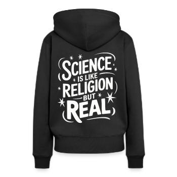 Atheismus Atheist Anti-Religion Agnostiker - Frauen Premium Bio Hoodie - Schwarz - Hinten - Julia (174cm)