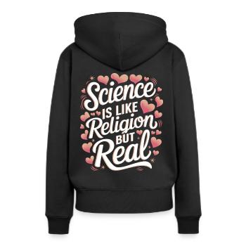 Atheismus Atheist Anti-Religion Agnostiker - Frauen Premium Bio Hoodie - Schwarz - Hinten - Julia (174cm)