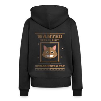 Schroedinger’s Cat I Funny Dead and Alive - Sweat à capuche Premium bio Femme - noir - Dos - Julia (174cm)