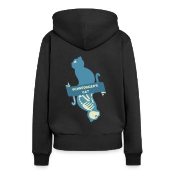 Schroedinger’s Cat I Funny Dead or Alive - Sweat à capuche Premium bio Femme - noir - Dos - Julia (174cm)