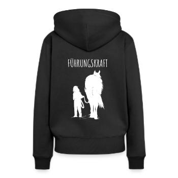 Führungskraft Reiterin Reiterinnen Geschenk Reiten - Frauen Premium Bio Hoodie - Schwarz - Hinten - Julia (174cm)