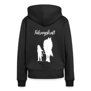 Reiterinnen Geschenk Führungskraft Reiterin Pferde - Frauen Premium Bio Hoodie - Schwarz - Hinten - Julia (174cm)