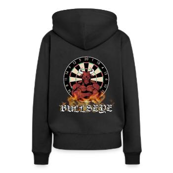 Fléchettes Bullseye - Sweat à capuche Premium bio Femme - noir - Dos - Julia (174cm)