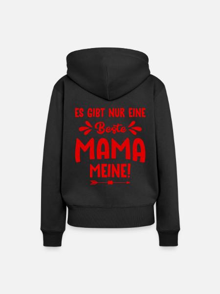 meine beste Mama - Frauen Premium Bio Hoodie - Schwarz
