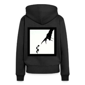 Cauchemar sur la rue Elm - Sweat à capuche Premium bio Femme - noir - Dos - Julia (174cm)