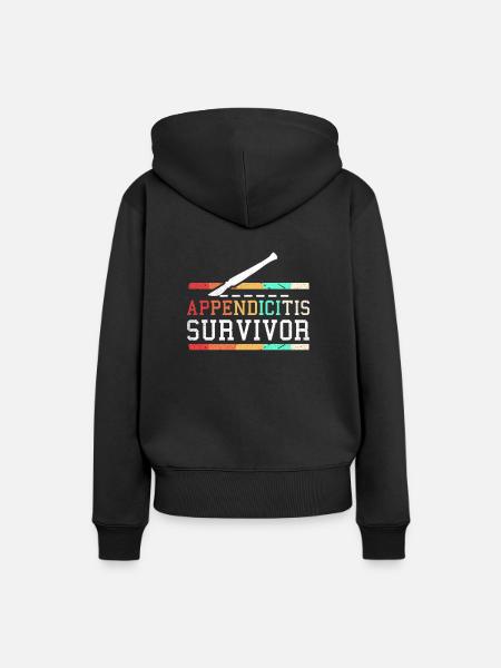 Appendicitis-Infektion-Überlebendgeschenk - Frauen Premium Bio Hoodie - Schwarz