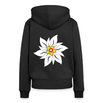 Edelweiss - Sweat à capuche Premium bio Femme - noir - Dos - Julia (174cm)
