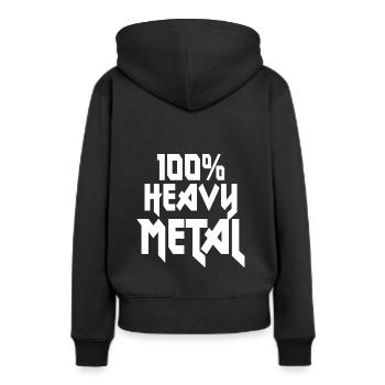 100 Heavy Metal Hard Rock - Frauen Premium Bio Hoodie - Schwarz - Hinten - Julia (174cm)