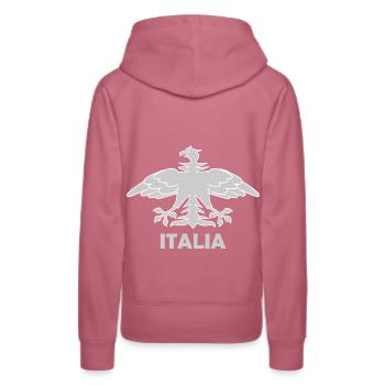 The Italians - Women’s Premium Organic Hoodie - mauve - Back - Isabella (175cm)