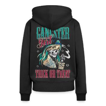Gangster Girl - Women’s Premium Organic Hoodie - black - Back - Julia (174cm)